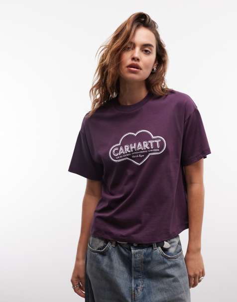 Carhartt WIP cloud heart t-shirt in plum - view 1