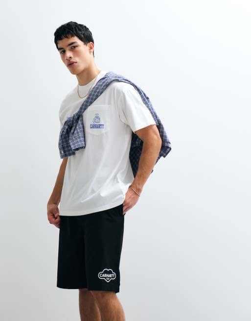 Carhartt WIP – Cloud – Svarta badbyxor med hjärtlogga, 3 av 9