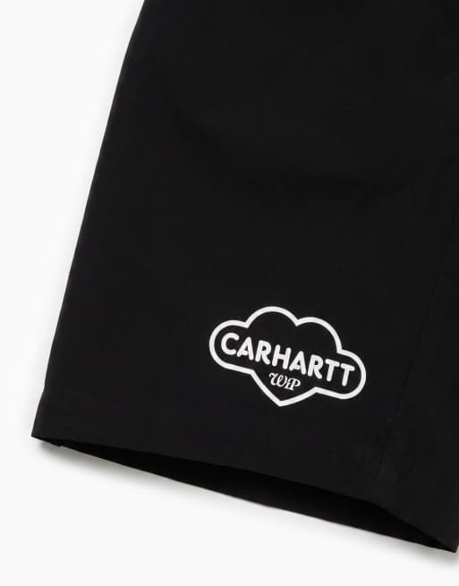 Carhartt WIP – Cloud – Svarta badbyxor med hjärtlogga, 8 av 9
