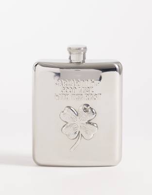 Carhartt WIP Carhartt WIP clover hip flask in stainless steel-Silver