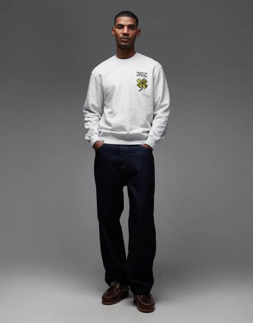 Carhartt WIP clover pullover sweatshirt in grey, 2 of 5
