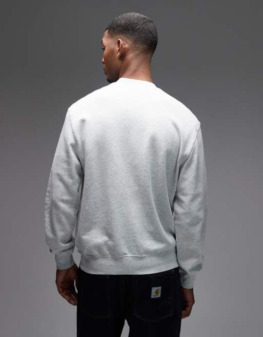 Carhartt WIP clover pullover sweatshirt in grey, 3 of 5