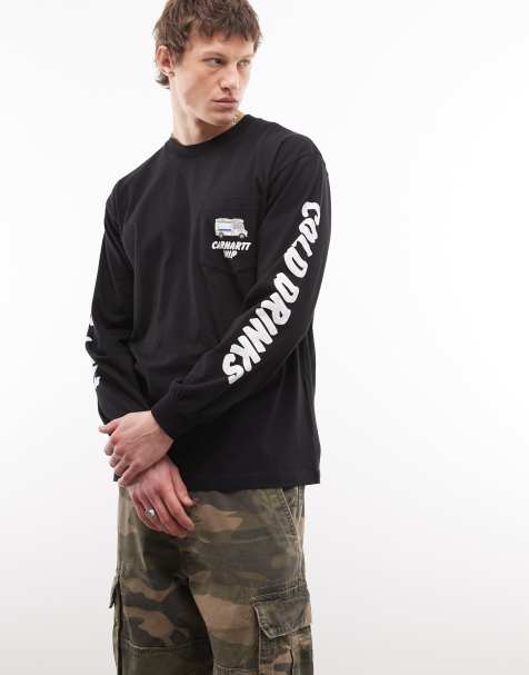 Carhartt WIP cold drinks long sleeve t-shirt in black