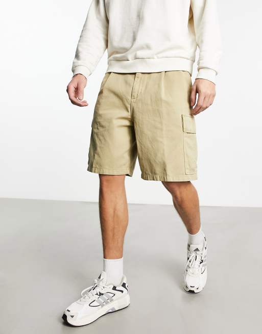 Carhartt WIP – Cole – Beige, textilfärgade cargoshorts med avslappnad passform