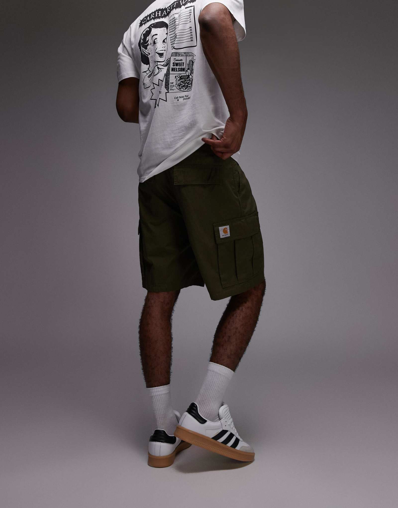 Шорты-карго Carhartt WIP cole цвета хаки