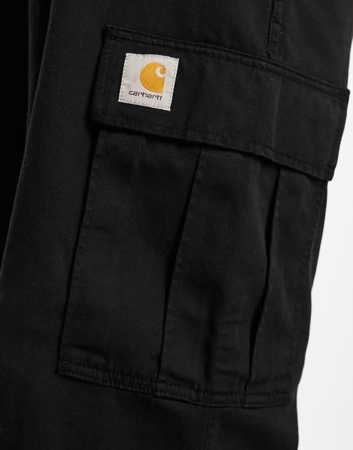 Carhartt WIP – Cole – Czarne luźne bojówki o regularnym kroju , 2 z 4
