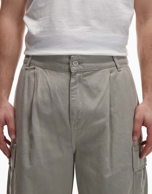 Carhartt WIP – Cole – Naturvita, avslappnade cargobyxor, 4 av 5