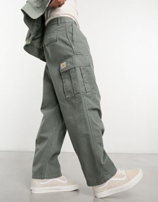 Carhartt WIP cole relaxed trousers in green - ASOS Price Checker