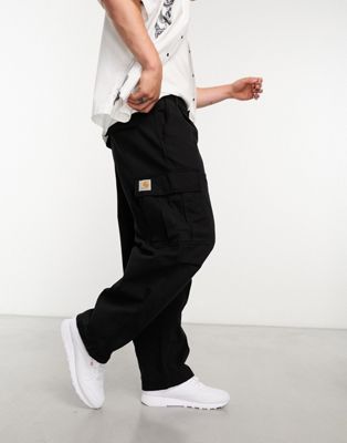 Carhartt WIP cole relaxed cargo trousers in black