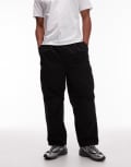 [Carhartt WIP] Carhartt WIP Cole relaxed fit cargo pants in black W30 BLACK