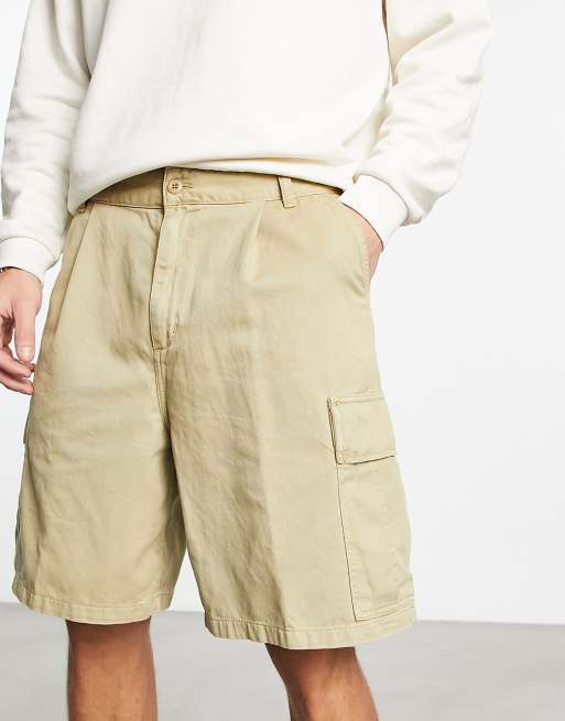 Washed Cotton and Linen-Blend Cargo Shorts