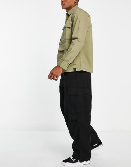 Carhartt WIP – Cole – Svarta, avslappnade cargobyxor, 3 av 4