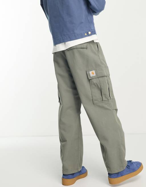 Carhartt WIP cole wide leg cargo pants in green