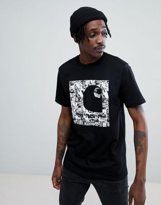 Carhartt WIP - Collage - T-shirt in zwart