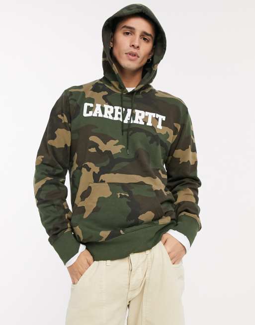 Inspiratie Plunderen Krijt Carhartt WIP college hoodie in camo | ASOS