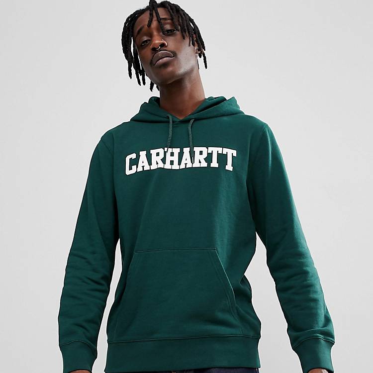 Carhartt WIP College hoodie in green | ASOS