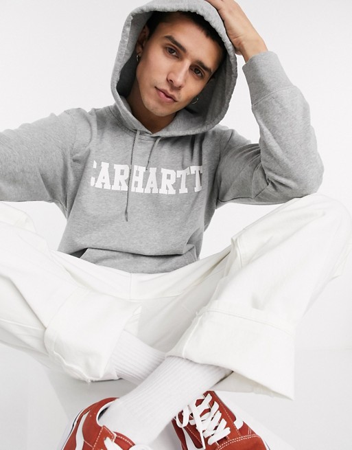 Carhartt WIP college hoodie in grey