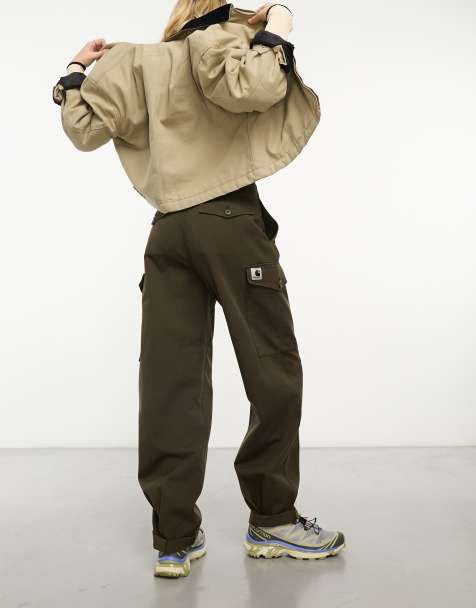 New Look Petite low rise cargo pants in dark khaki