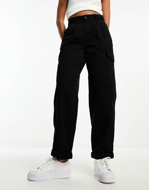 Carhartt WIP – Collins – Locker geschnittene Cargohose aus Twill in Schwarz