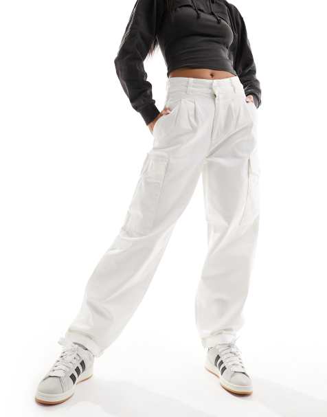 Pantalon Cargo Blanc Femme