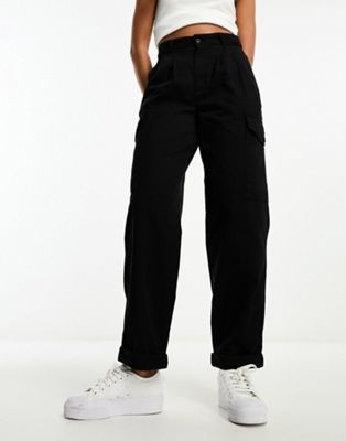 Carhartt WIP collins relaxed twill cargo trousers in black - ASOS Price Checker
