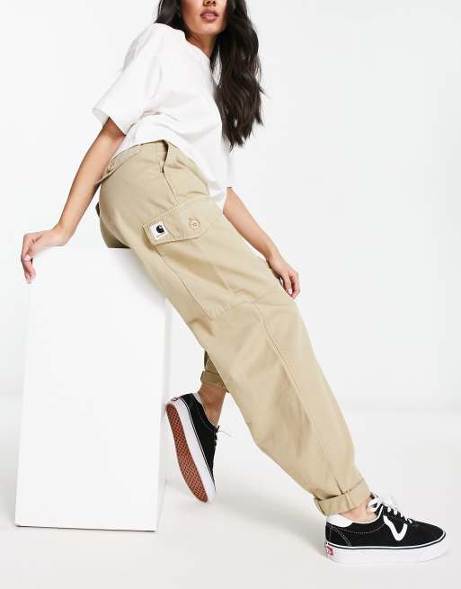 Carhartt WIP collins relaxed twill cargo trousers in brown