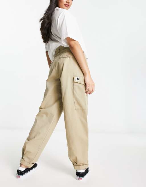 Carhartt WIP collins relaxed twill cargo trousers in brown, ASOS in 2023