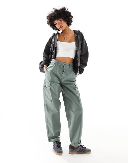 Carhartt WIP collins relaxed cargos pants in green, 3 of 5