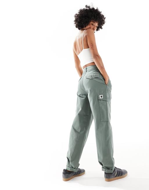 Carhartt WIP collins relaxed cargos pants in green, 5 of 5