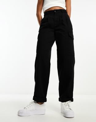 Carhartt WIP collins relaxed twill cargo trousers in black