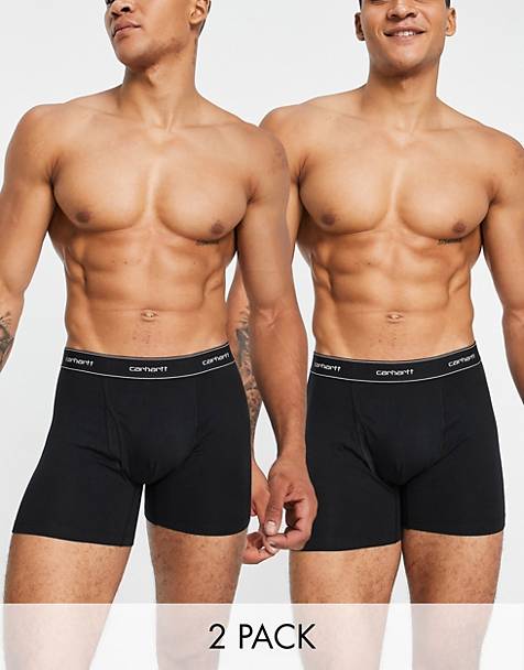 HUGO Confezione da 2 paia di boxer aderenti neri Brother Asos Uomo Abbigliamento Intimo Boxer shorts Boxer shorts aderenti 