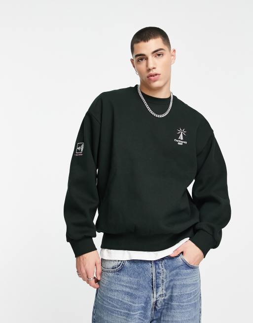 Carhartt WIP connect sweatshirt in green | ASOS