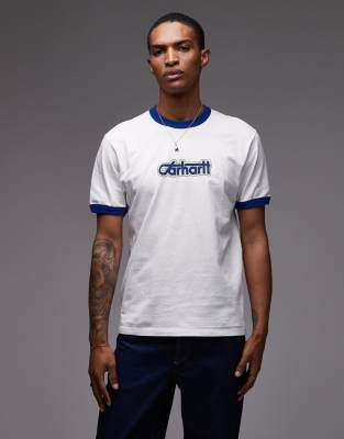 Carhartt WIP Carhartt WIP connection script ringer t-shirt in white