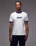 [Carhartt WIP] Carhartt WIP connection script ringer t-shirt in white L White