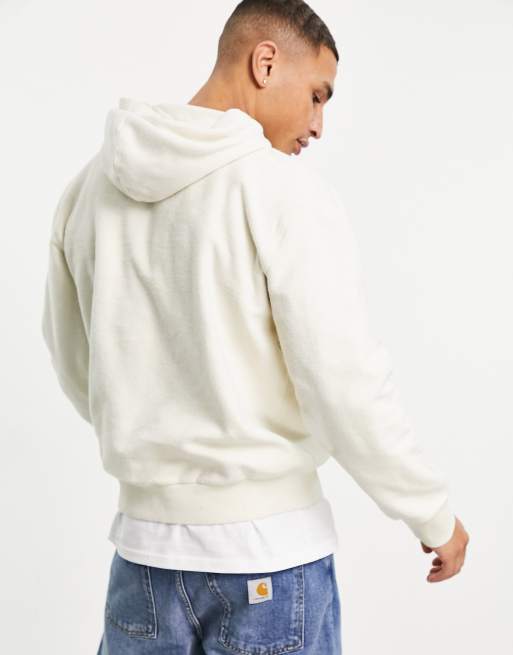 Carhartt WIP contra fleece hoodie in off white