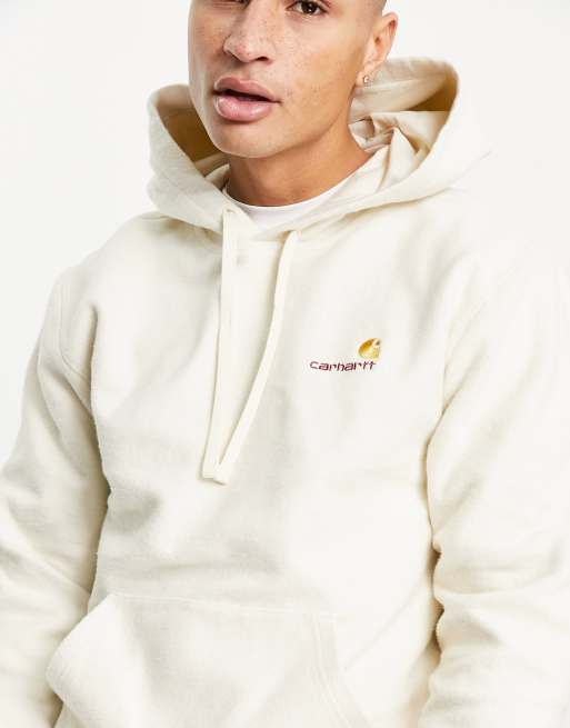 Carhartt WIP contra fleece hoodie in off white