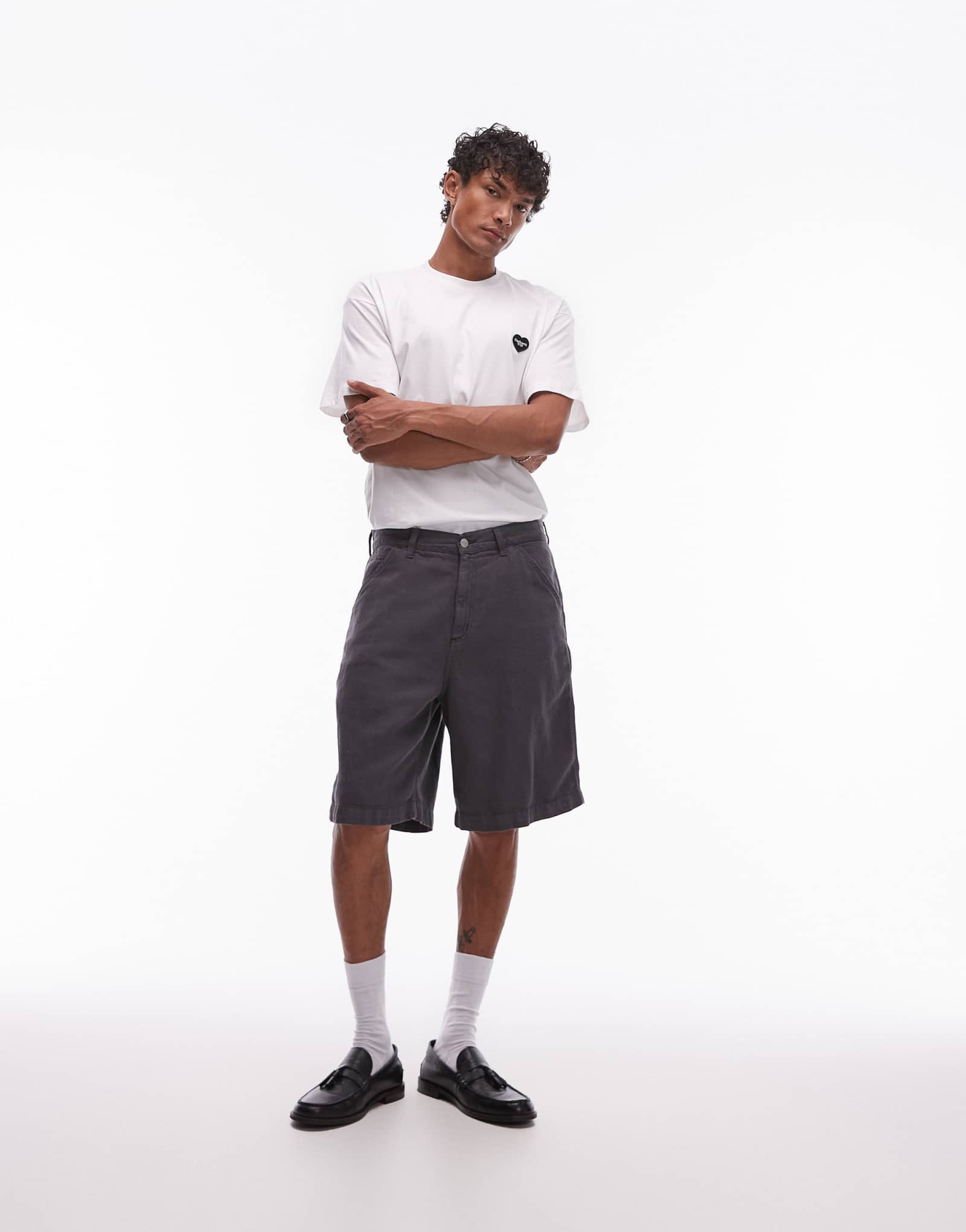 Шорты Carhartt WIP Cooper темно-серого цвета