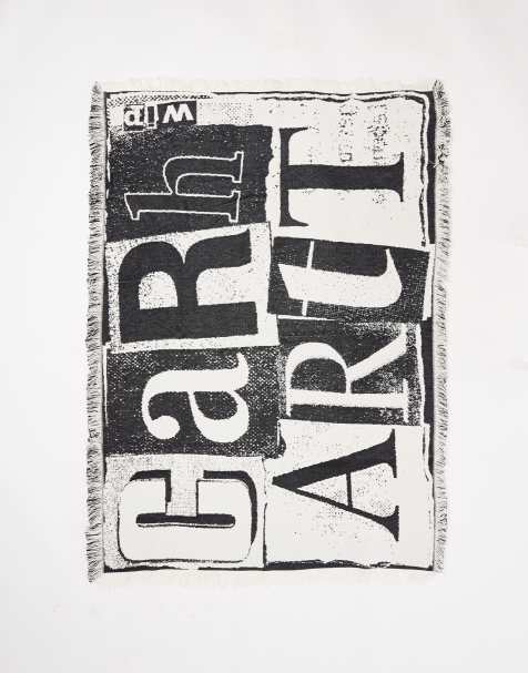 Carhartt WIP - Coperta nera e bianca con stampa tipografica - view 1