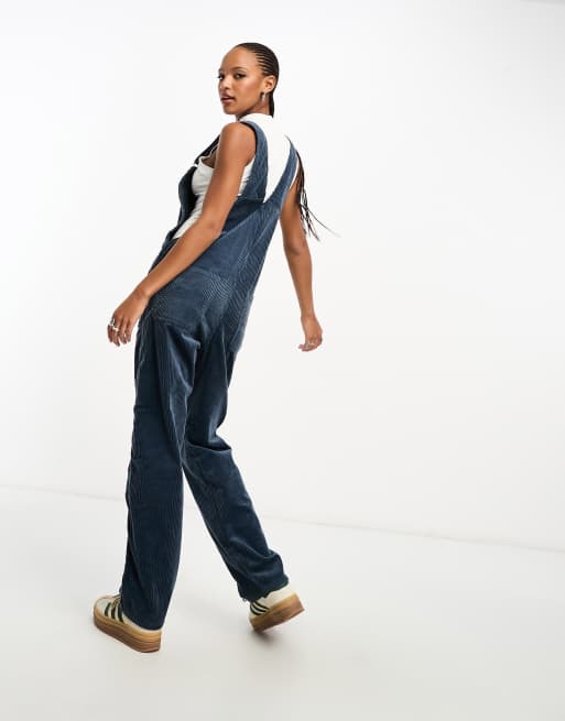 Carhartt WIP – Cord-Latzhose in Blau mit geradem Schnitt, 2 von 4