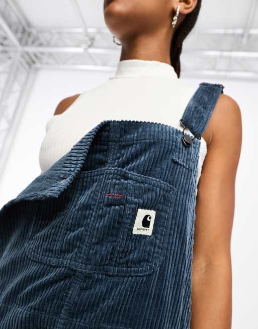 Carhartt WIP – Cord-Latzhose in Blau mit geradem Schnitt, 3 von 4