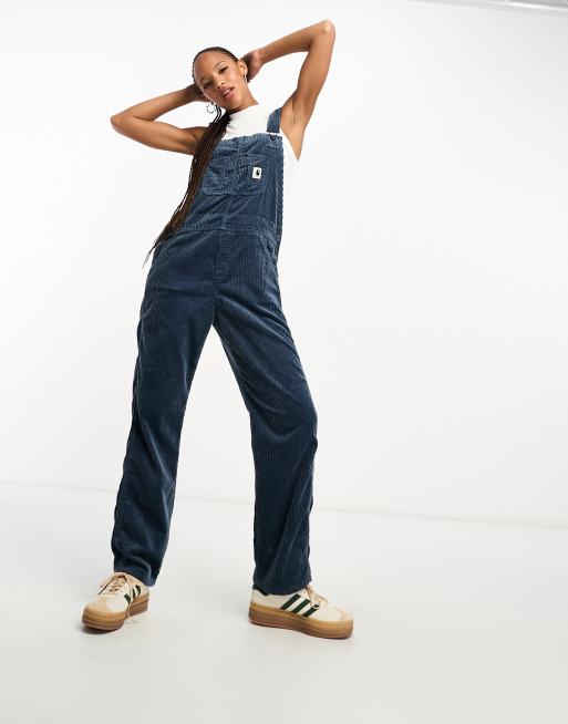 Carhartt WIP – Cord-Latzhose in Blau mit geradem Schnitt, 4 von 4