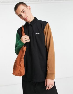 Carhartt WIP cord rugby shirt in multi