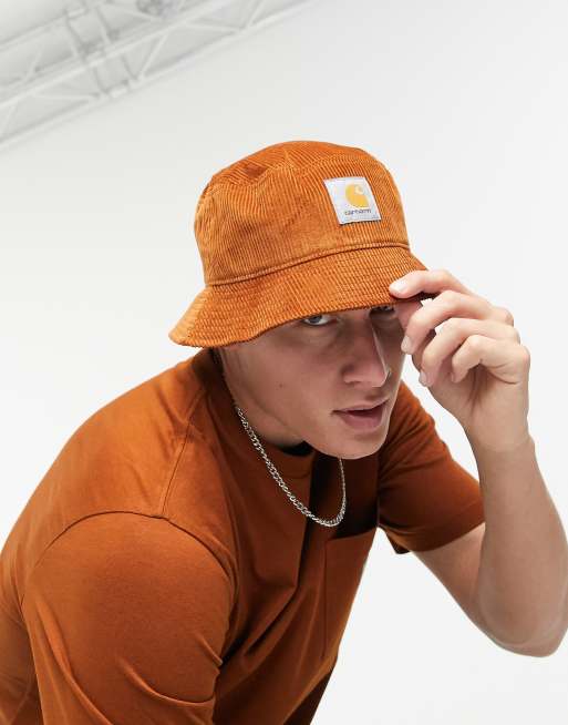 Carhartt WIP corduroy bucket hat in burnt orange | ASOS