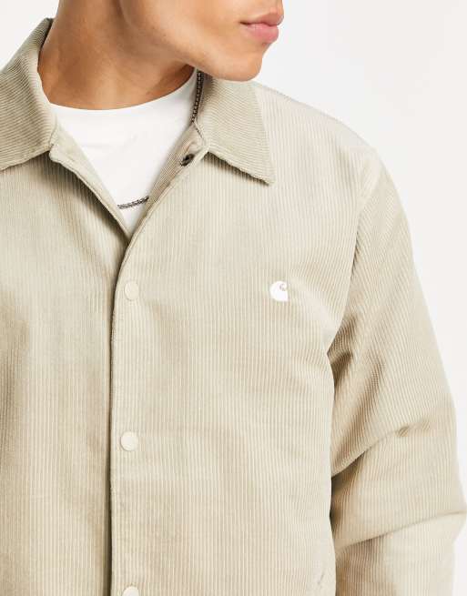Carhartt WIP corduroy coach jacket in beige | ASOS
