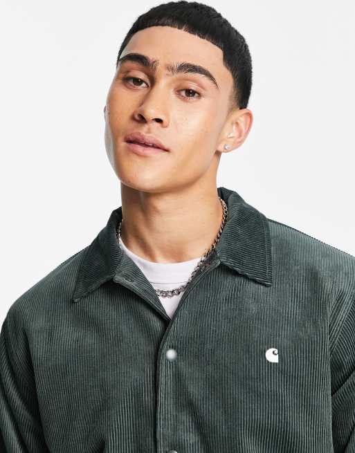 Carhartt WIP corduroy coach jacket in green | ASOS