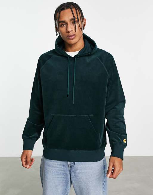 Carhartt WIP corduroy hoodie in green, 3 of 4