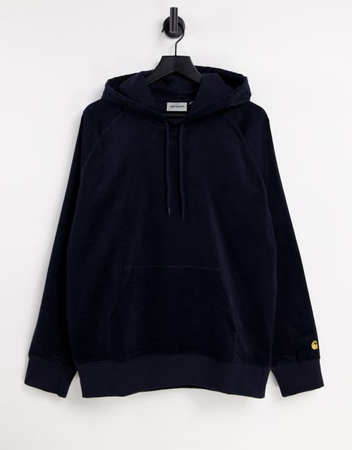 Carhartt WIP - Corduroy hoodie in marineblauw