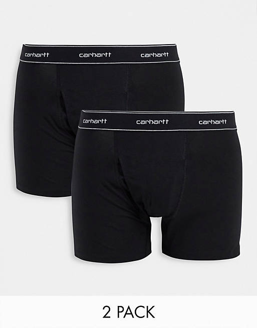 Carhartt WIP cotton trunk 2 pack boxers in black