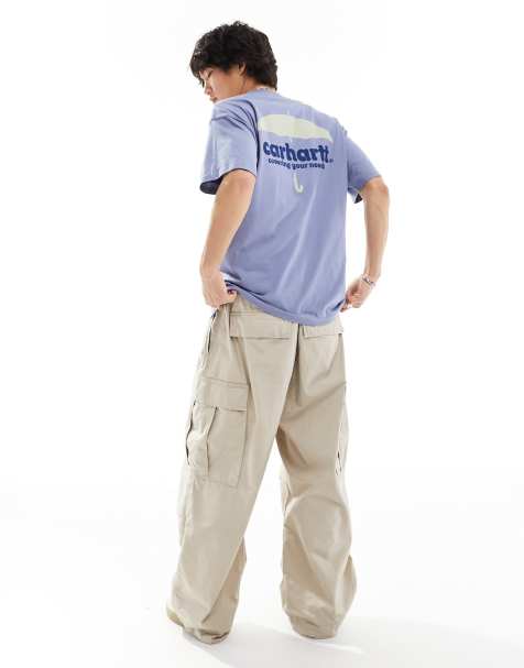 Carhartt WIP cover back print t-shirt in blue - view 1