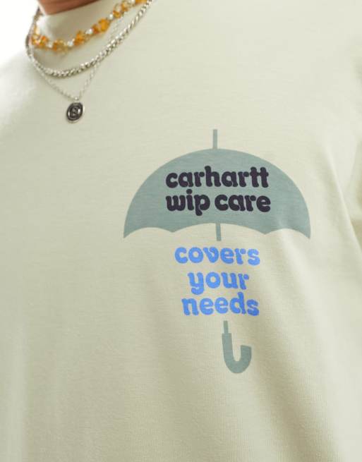 Carhartt WIP Cover back print t-shirt in green, 3 of 4